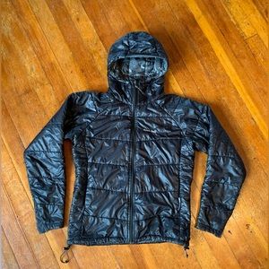 Vintage 90s Montbell Puffer Down Hooded Jacket. Womens size medium.